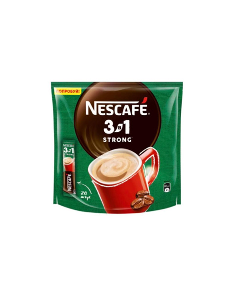 Кофейный напиток Nescafe 3 в 1 Крепкий растворимый 14,5 г х 20 шт ...
