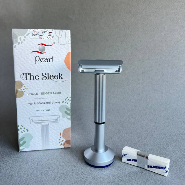 Г-образная бритва с закрытым гребнем Pearl Sleek с подставкой - купить ...