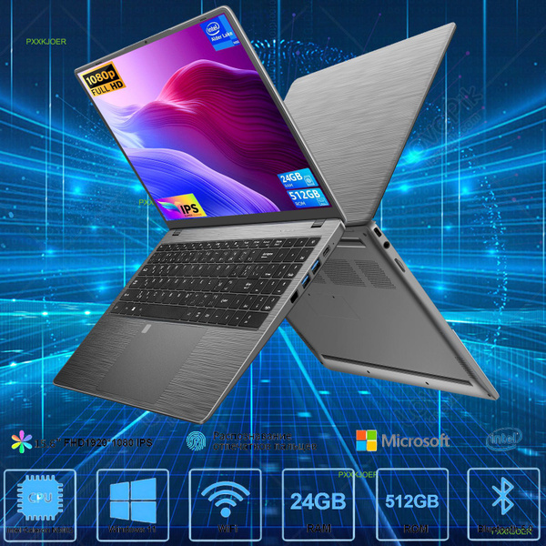 Игровой ноутбук PXXKJOER Ноутбук с операционной системой Windows 11 для ...