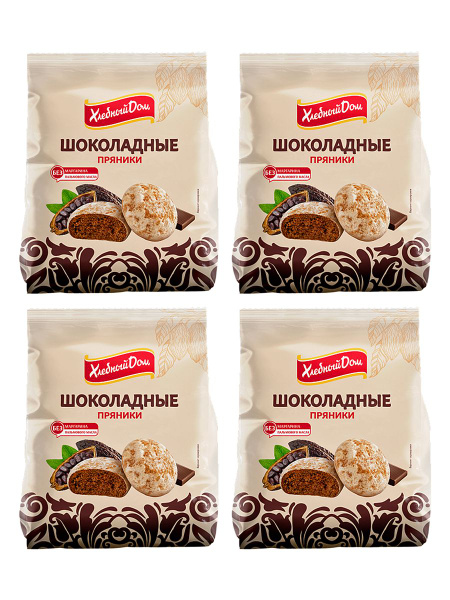 Пряники Хлебный Дом шоколадные, 4 уп по 300 гр купить на OZON по низкой ...