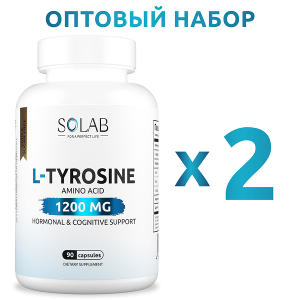 L-Tyrosine Тирозин 1200 мг 90 капсул, 2 шт купить на OZON по низкой ...