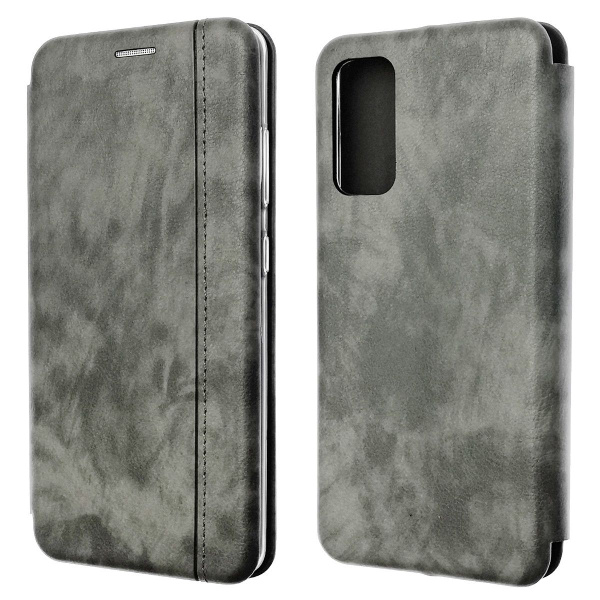 Чехол книжка для Samsung Galaxy S20 FE, со строчкой, серый / Самсунг ...