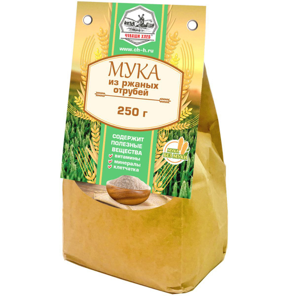 Мука ржаная из отрубей 250 г Чуваши Хлеб купить на OZON по низкой цене ...