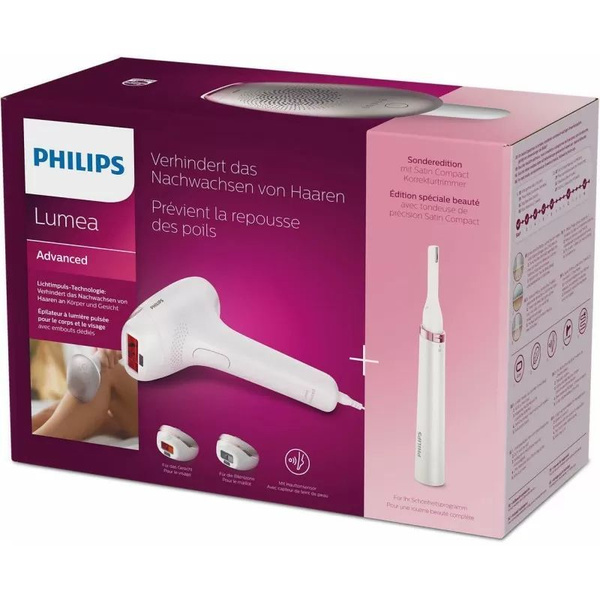 Фотоэпилятор Philips BRI923/00 Lumea Advanced, белый/розовый купить на ...