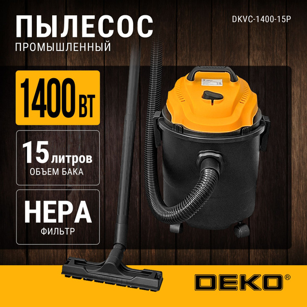 Профессиональный строительный пылесос DEKO DKVC-1400-15P купить на OZON ...