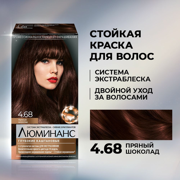 Люминанс Стойкая профессиональная краска для волос, 4.68 Пряный шоколад ...