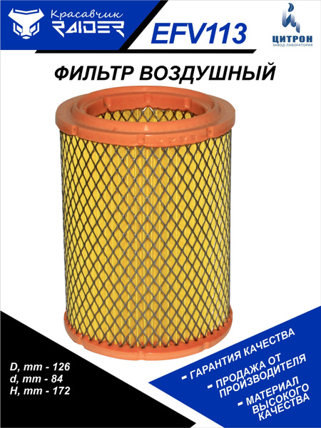 Фильтр воздушный RAIDER EFV113 МОСКВИЧ 2141, ИЖ 2126, Renault Trafic 1 ...