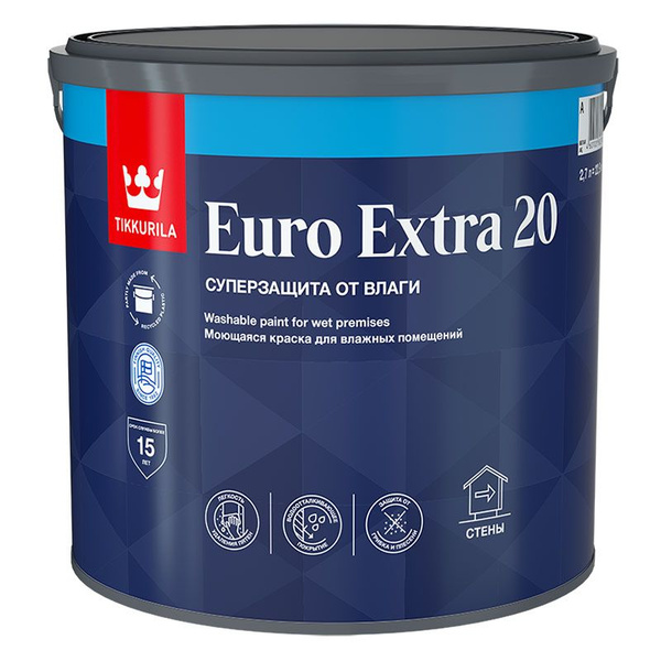 TIKKURILA EURO EXTRA 20 / Тиккурила Евро Экстра 20 краска моющаяся для ...