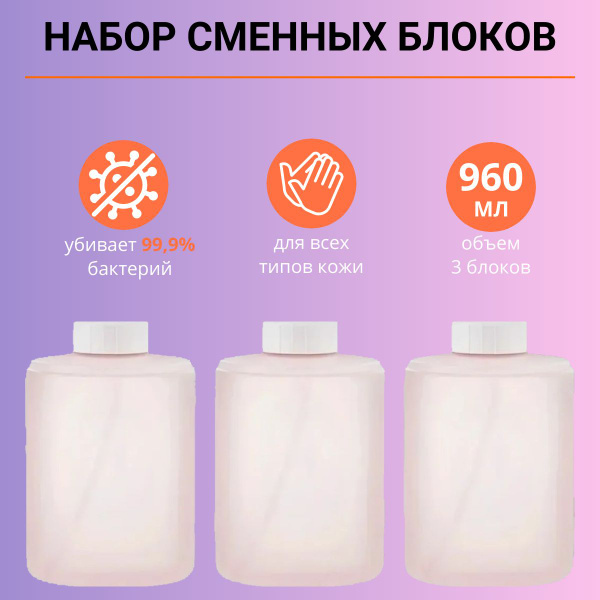 Жидкое мыло / Сменные блоки для дозатора Xiaomi Mijia Automatic Foam ...