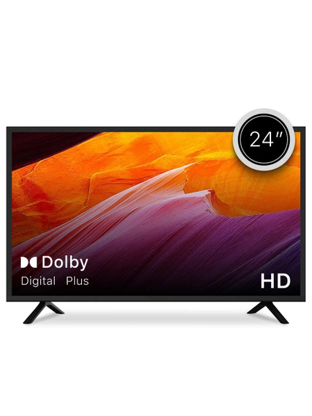 Телевизор 24" HD, черный, черно-серый купить на OZON по низкой цене ...