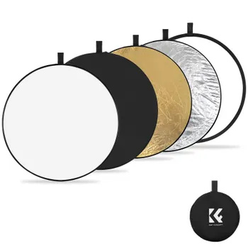 K&F CONCEPT Отражатель для фотосъемки 5-в-1, 56 см, с сумкой для ...