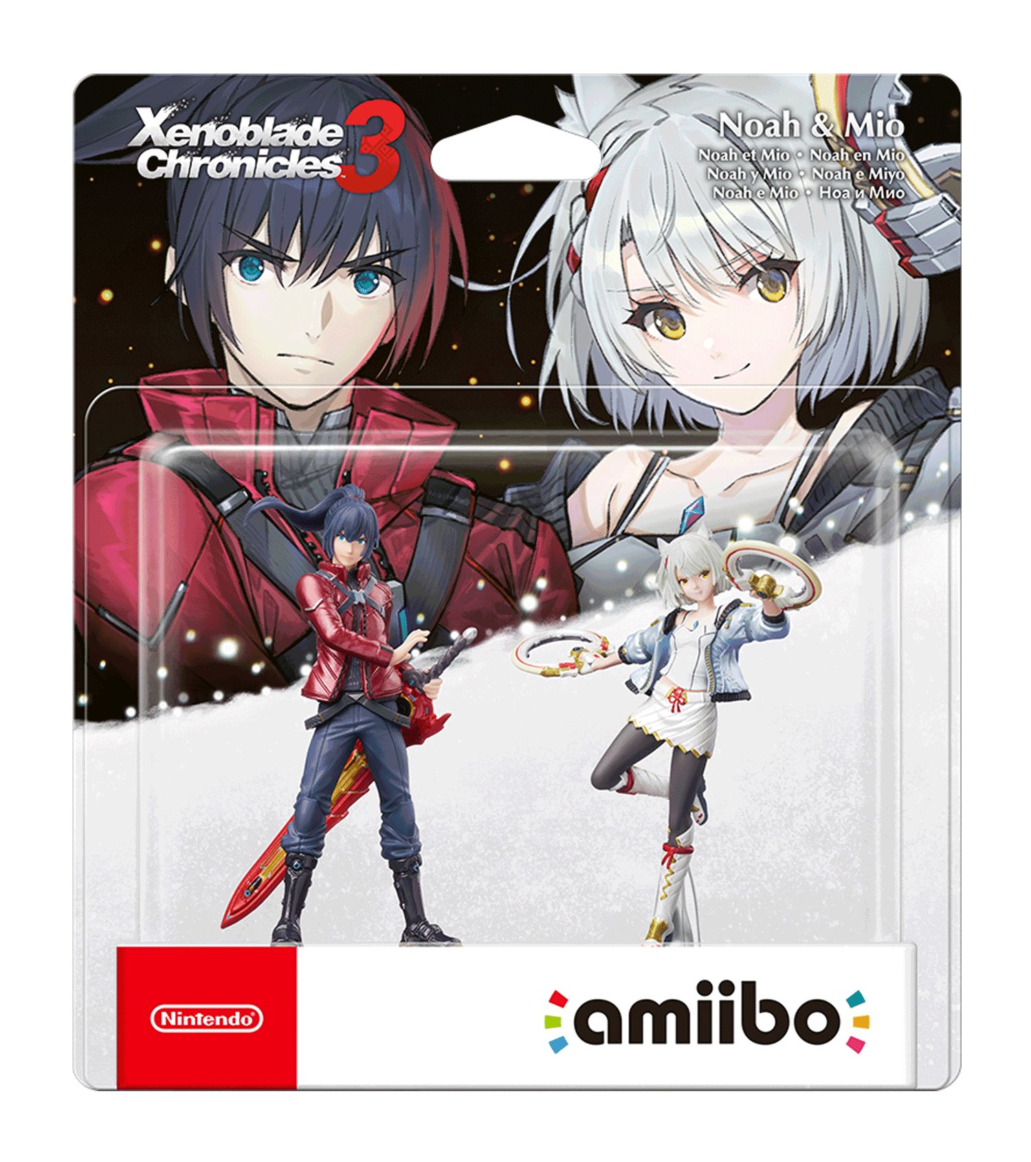 Фигурки Amiibo Noah & Mio из Xenoblade Chronicles 3