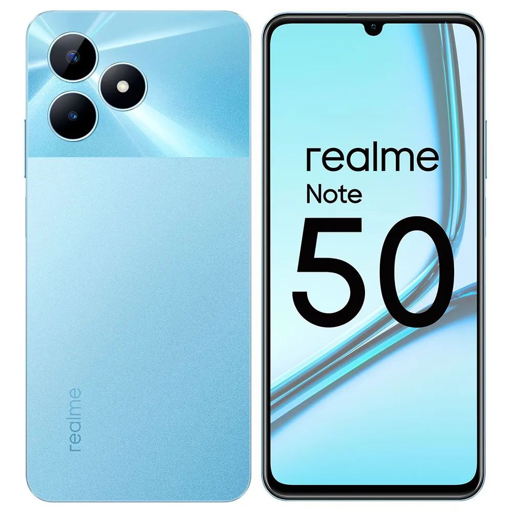 realme Смартфон Note 50 Ростест (EAC) 3/64 ГБ, голубой