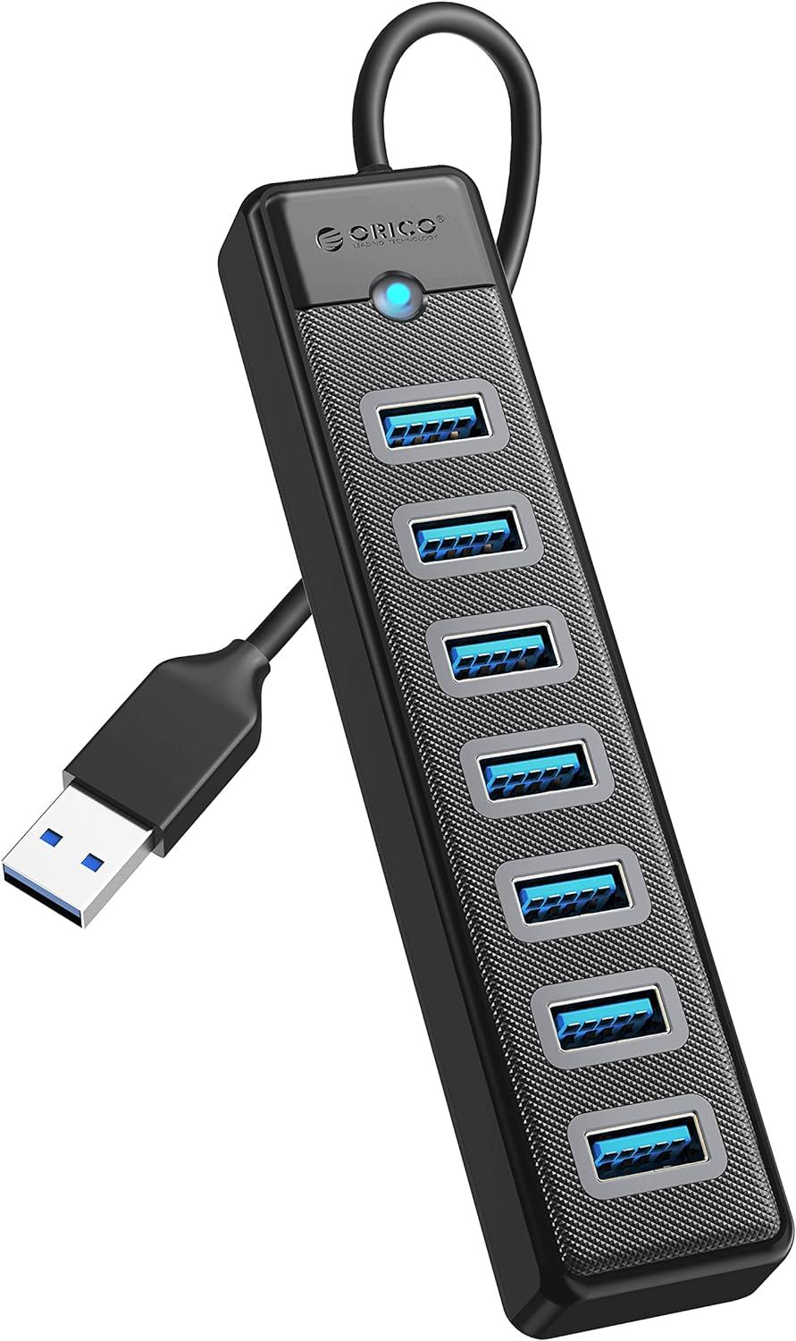 usbразветвительORICOPW7U-U3USB3.0,хабUSB,7портаUSB-A,ПортпитанияUSB-C,0.15м