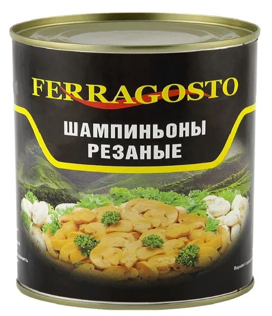 Ferragosto Шампиньоны резаные, 425 мл