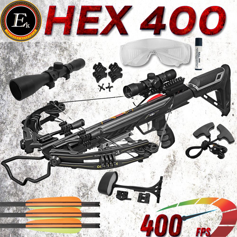 Арбалет блочный Ek HEX-400 черный (c комплектацией)