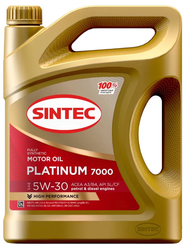 SINTECПлатинум70005W-30Масломоторное,Синтетическое,5л