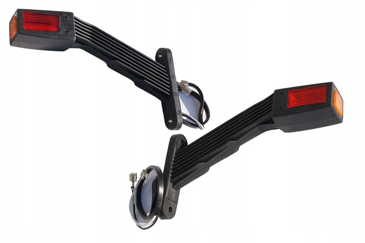 Рожки на прицеп 12 вольт. Ft009aled габаритный фонарь. 1 led3 "бегущий огонь", бело-красный. Фг-5. Фонарь рог на прицеп.