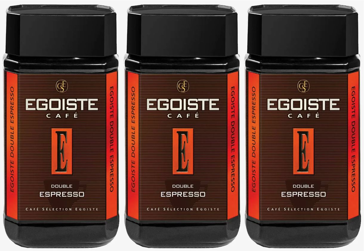 Кофе растворимый EGOISTE Double Espresso 100 гр - 3 штуки