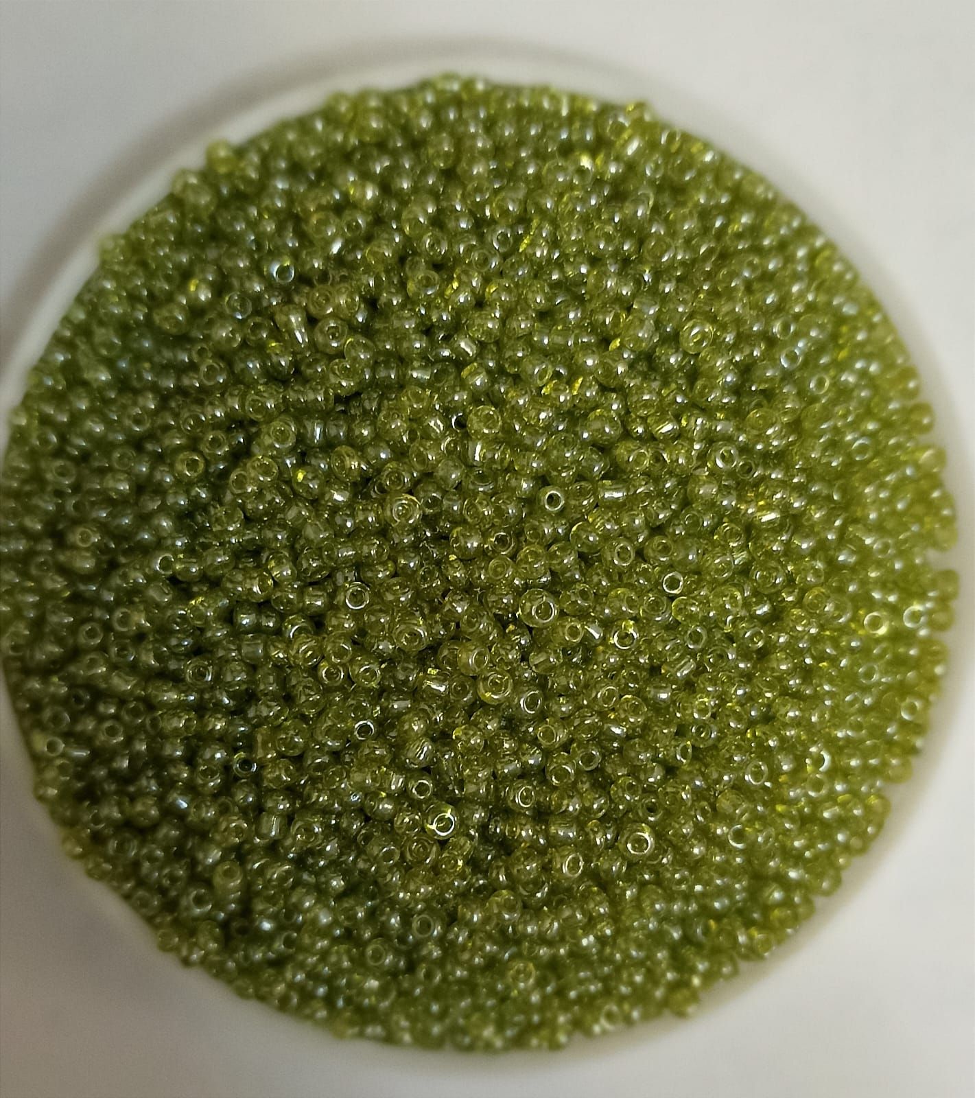 Бисер салатовый 12/0 для рукоделия/бисероплетения 50гр