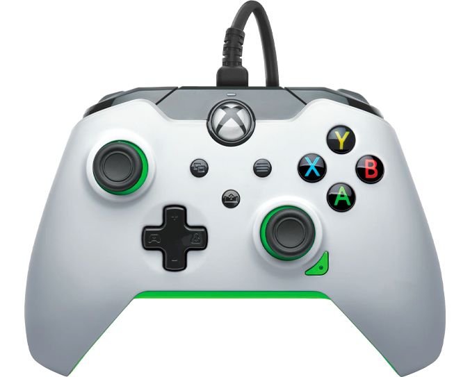 Геймпад проводной PDP Wired Controller (Neon White) для Xbox One/Series/PC (012-WG)