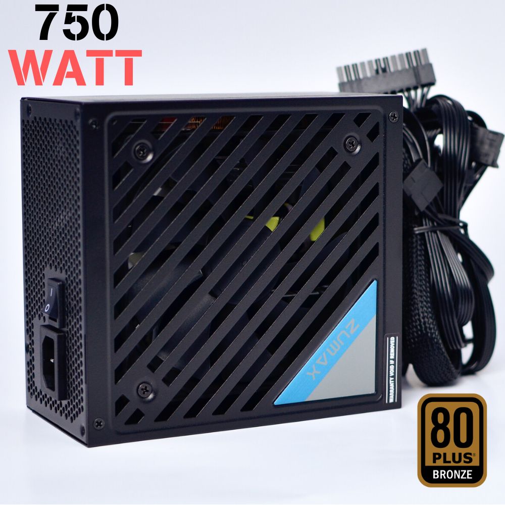 БлокпитаниядляПКZUMAXZU-750W,80PlusBRONZE,АктивныйPFC,750ВтATX