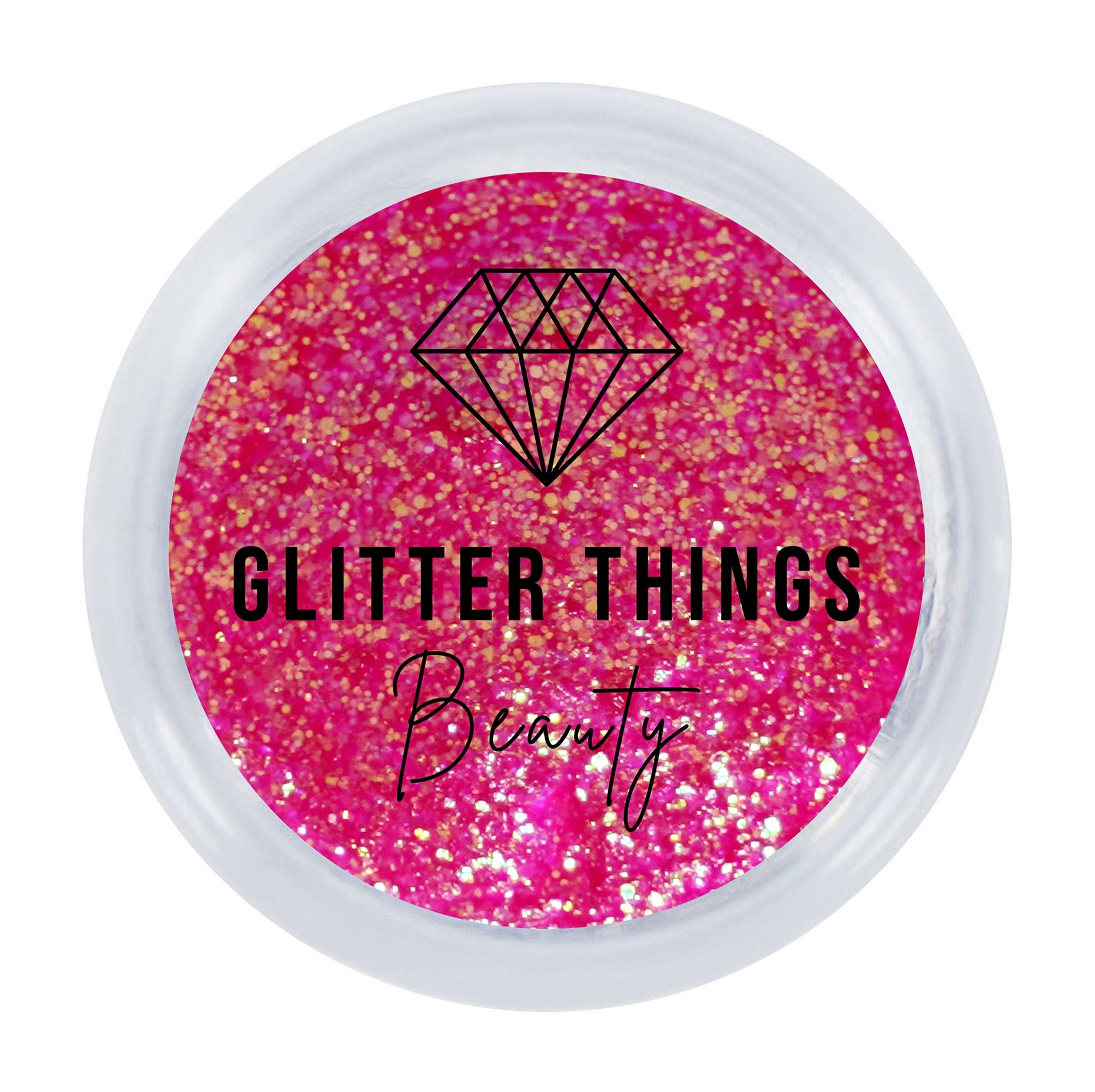 GLITTER THINGS Гель блестки для лица и тела, 5 мл, Розовый неон