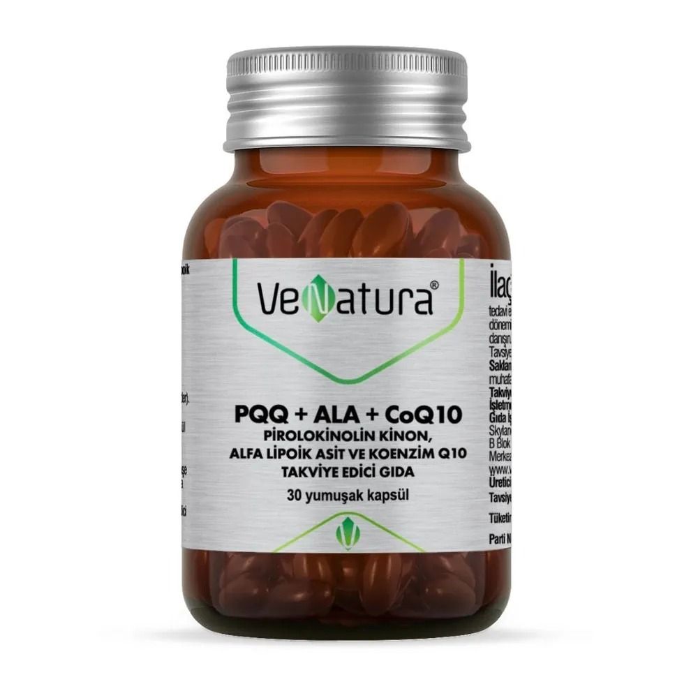 VenaturaPQQ+ALA+CoQ10Пирролохинолинхинон,альфа-липоеваякислотаикоэнзимQ10,30капсул