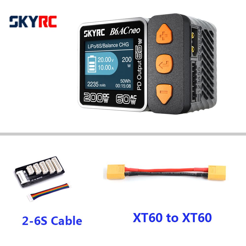 SkyRCB6ACneoаккумуляторноезарядноеустройствоDC200WAC60WБатареядрона