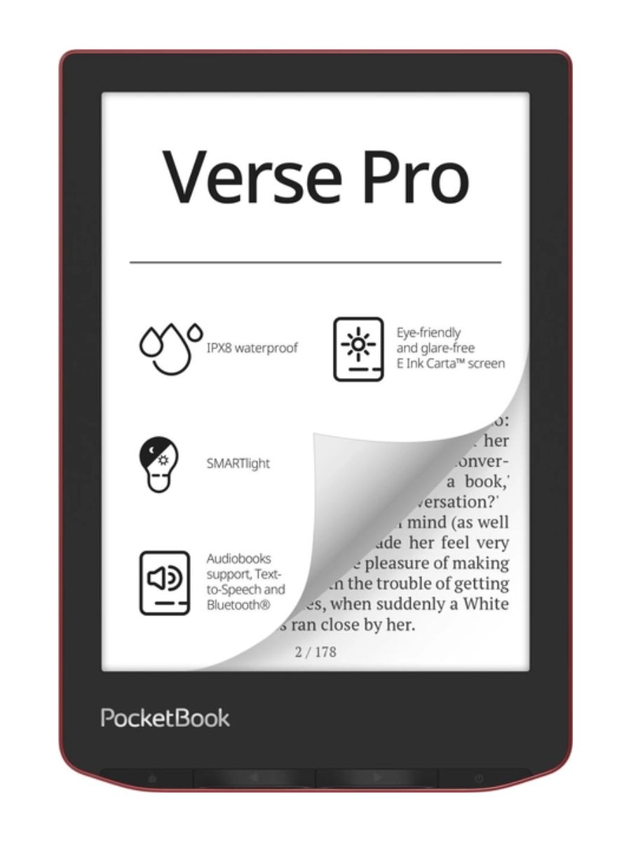 ЭлектроннаякнигаPocketBook634VersePro,красный