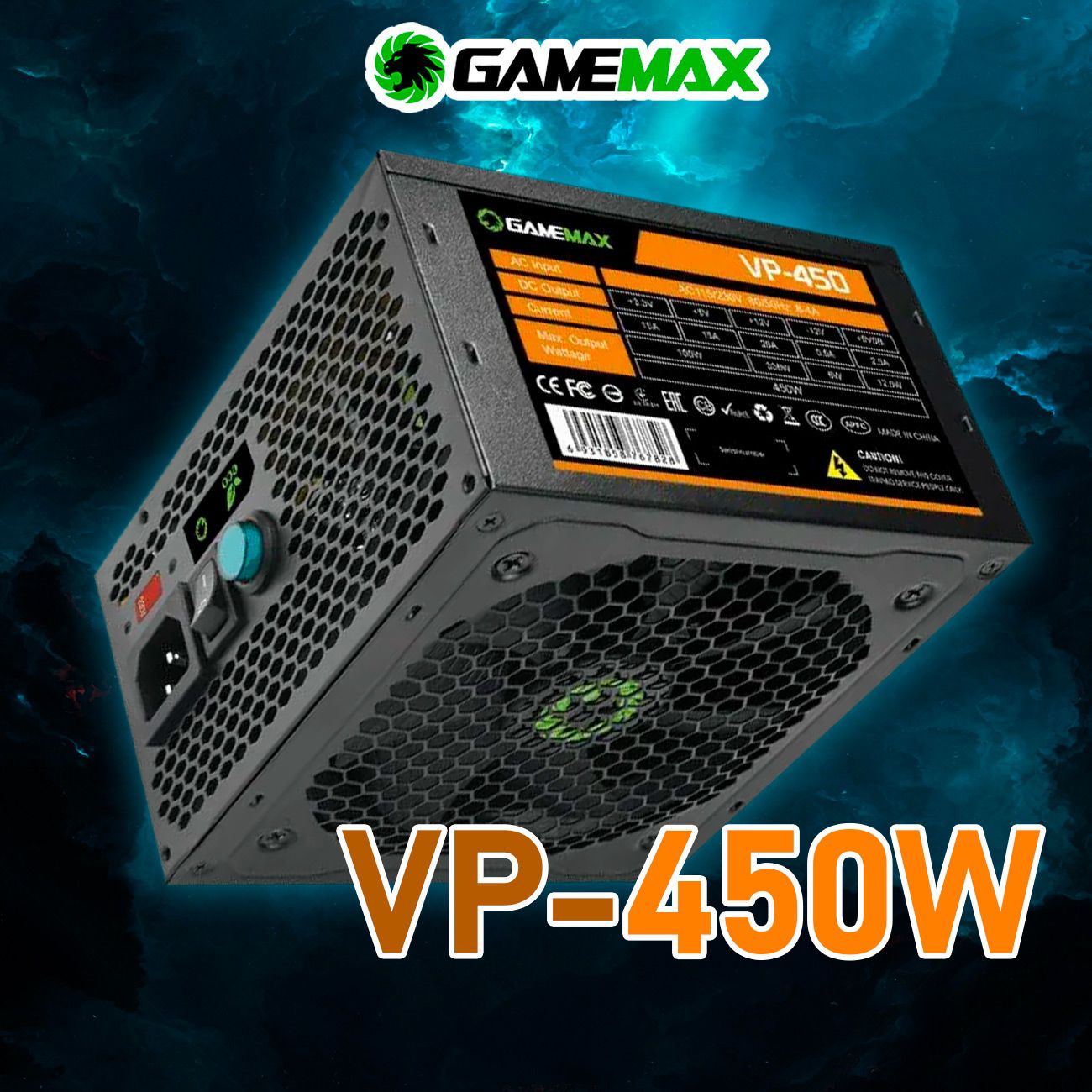 БлокпитанияGameMaxVP-450(Черный450W120мм20+4pin4+4pin(CPU)1*6+2pin(PCI-E)4*SATA2*MOLEX)