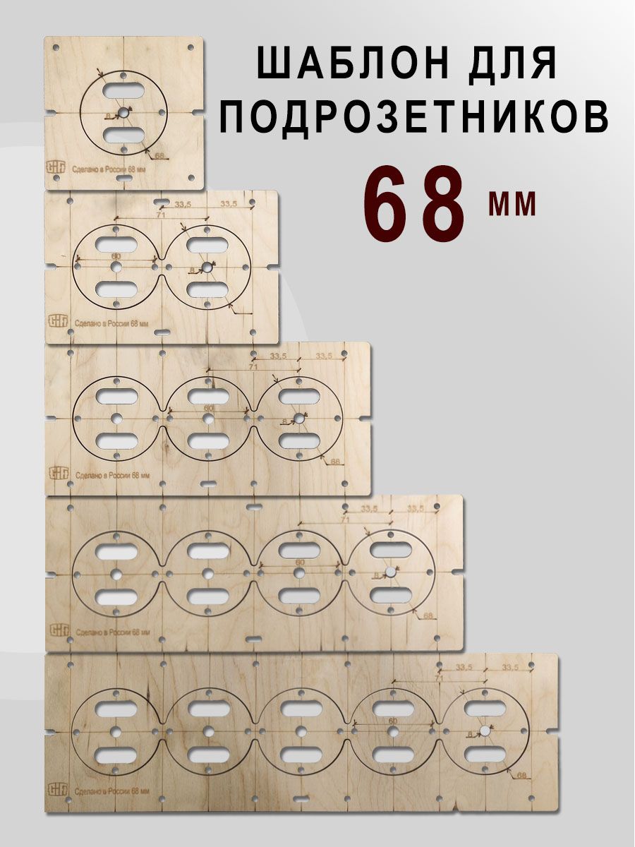 Шаблондляподрозетников68ммКомплект