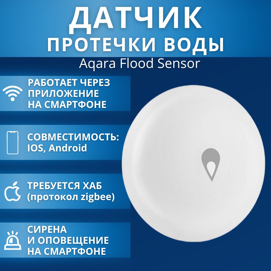 ДатчикконтроляпротечкиводыAqaraFloodSensor(SJCGQ11LM)экосистемаXiaomi