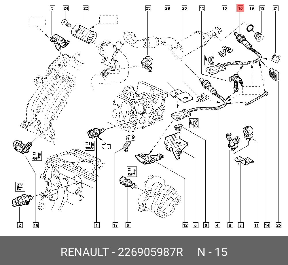 RenaultДатчикдляавтомобиля,арт.226905987R