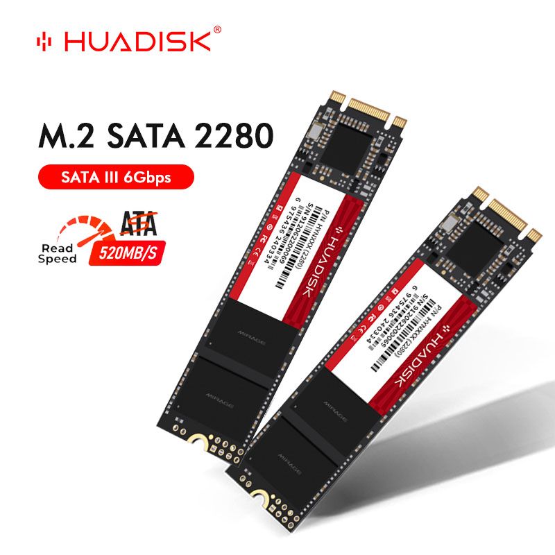 HUADISK256ГБВнутреннийжесткийдискM22242SATA3внутренниетвердотельныенакопителиSSDB+Mkey(HYN256(2280)h)