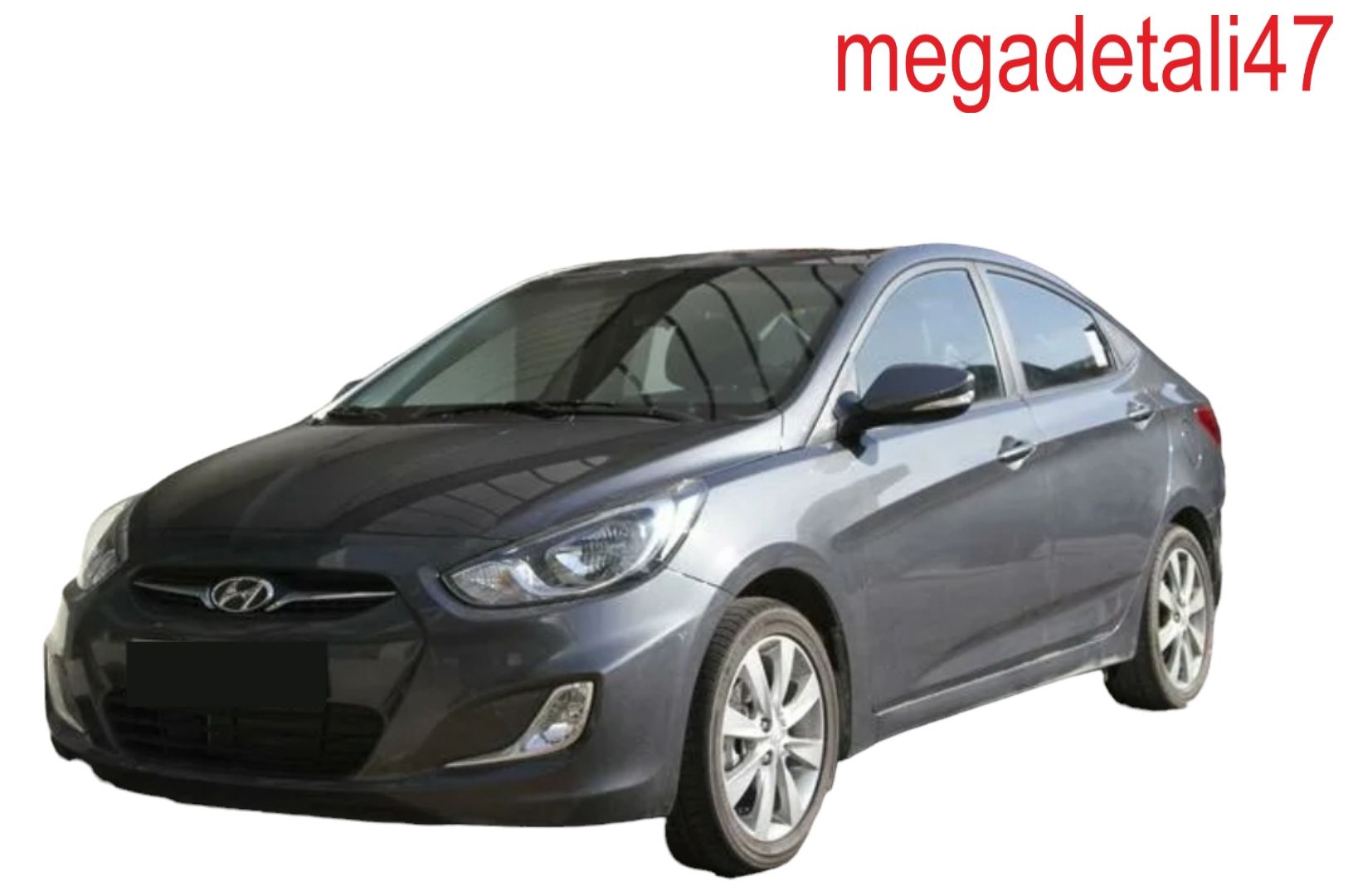 Бампер передний в цвет кузова для Хендай Солярис Hyundai Solaris (2011-2014) SAE - CARBON GREY - СЕРЫЙ