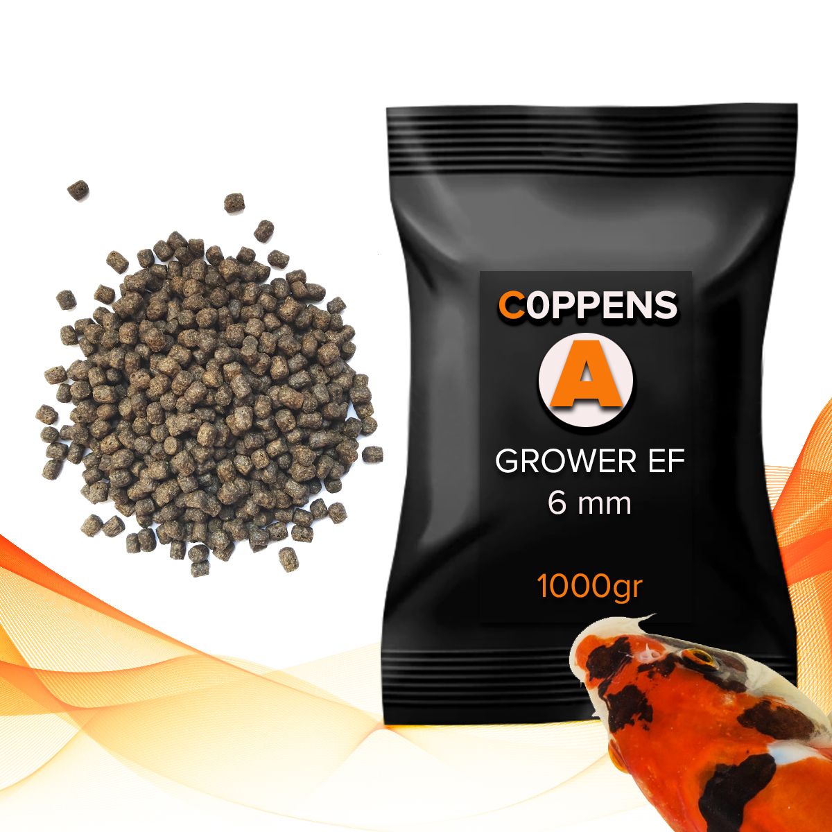 Coppens GROWER EF 6мм, 1000гр - корм для крупной аквариумной и прудовой рыбы