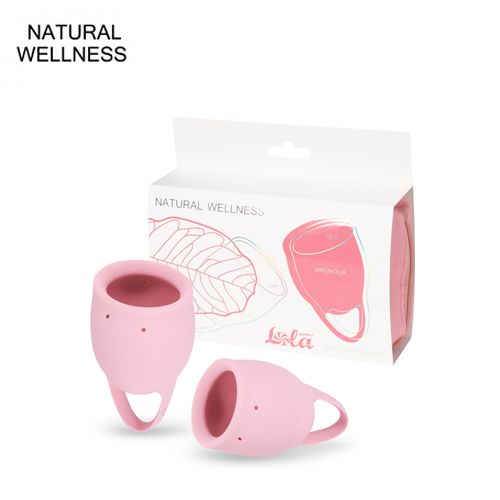 Lola Games Набор менструальных чаш Natural Wellness Magnolia light pink (15 и 20 мл)