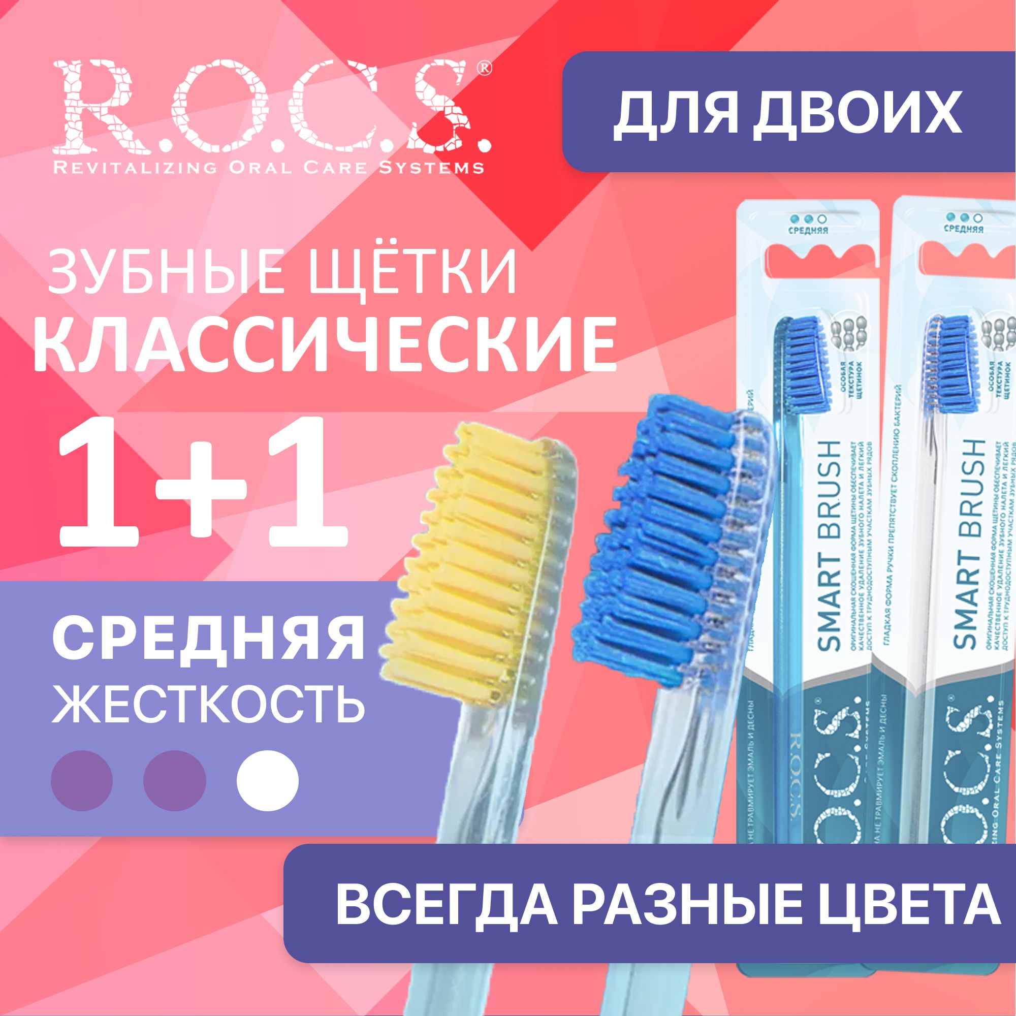 Зубная Щетка Rocs Классическая Средняя Купить