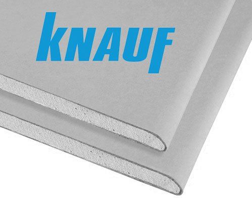 Гипсокартон ГКЛ KNAUF 1500х600х12,5 мм