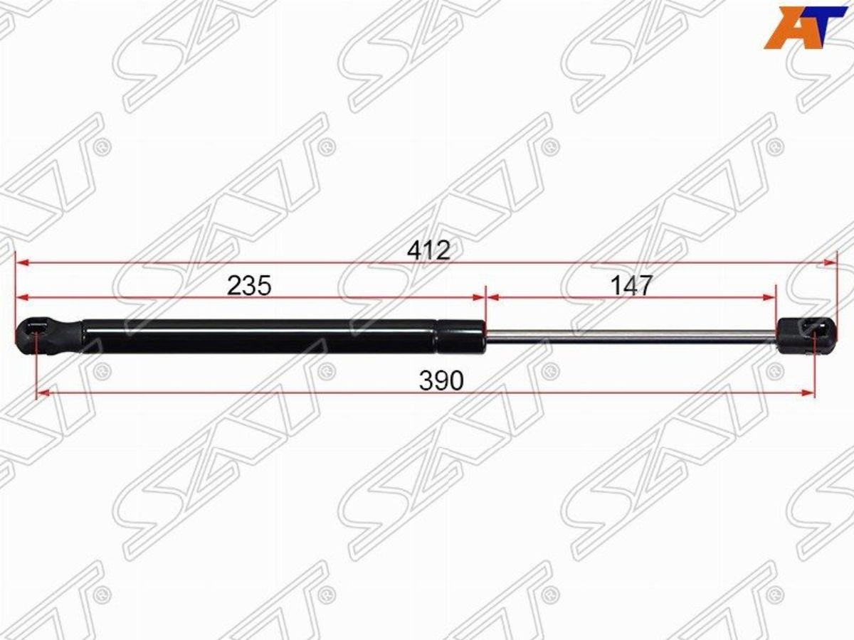 Амортизатор крышки багажника (1 шт.) для Киа Сид 1 рестайлинг 2010-2012, Kia Ceed 1 рестайлинг амортизатор крышки багажника (1 шт.) SAT ST-817701H510