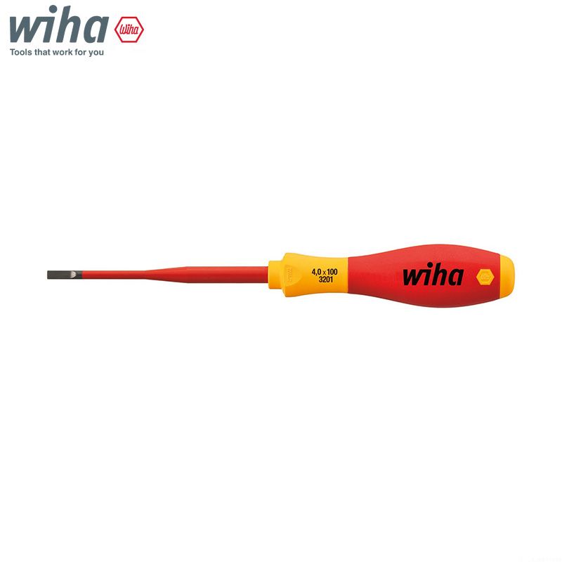 Wiha35390VDESoftFinishElectricSlimFixшлицеваяотверткалезвие4.0мм