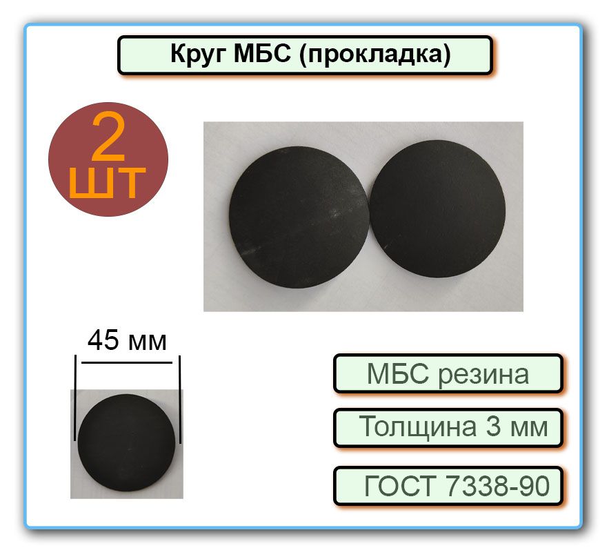 Прокладка МБС (круг) (масло-бензо-стойкая) для крышки на алюминиевую канистру 10, 20 литров