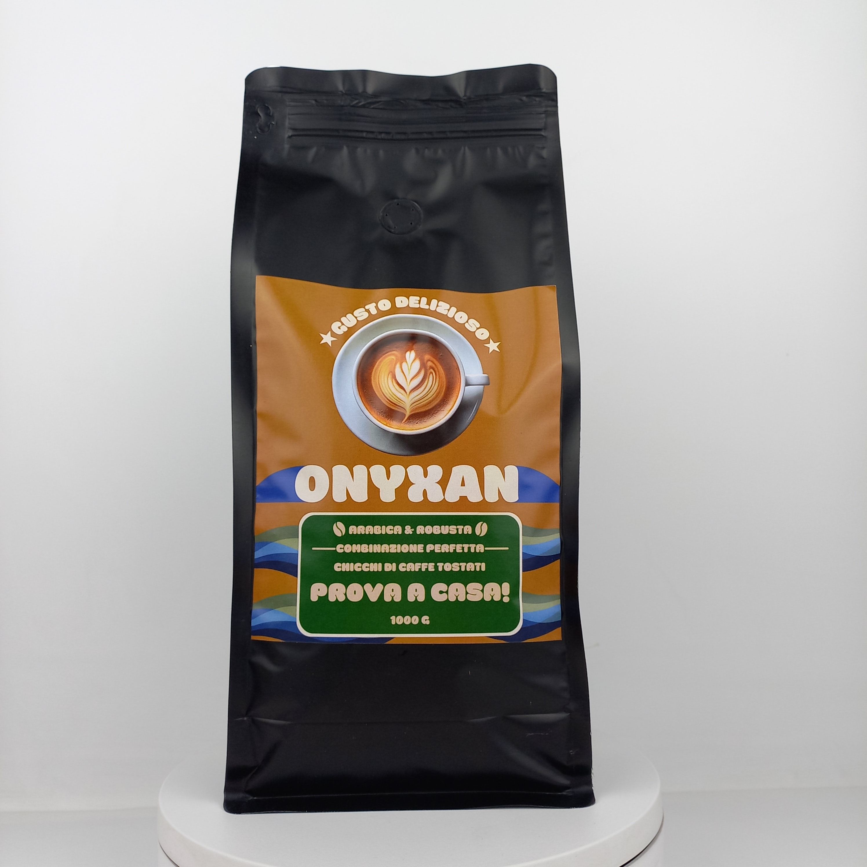 Кофе эспрессо в зернах ONYXAN 80% арабика 20% робуста 1 кг