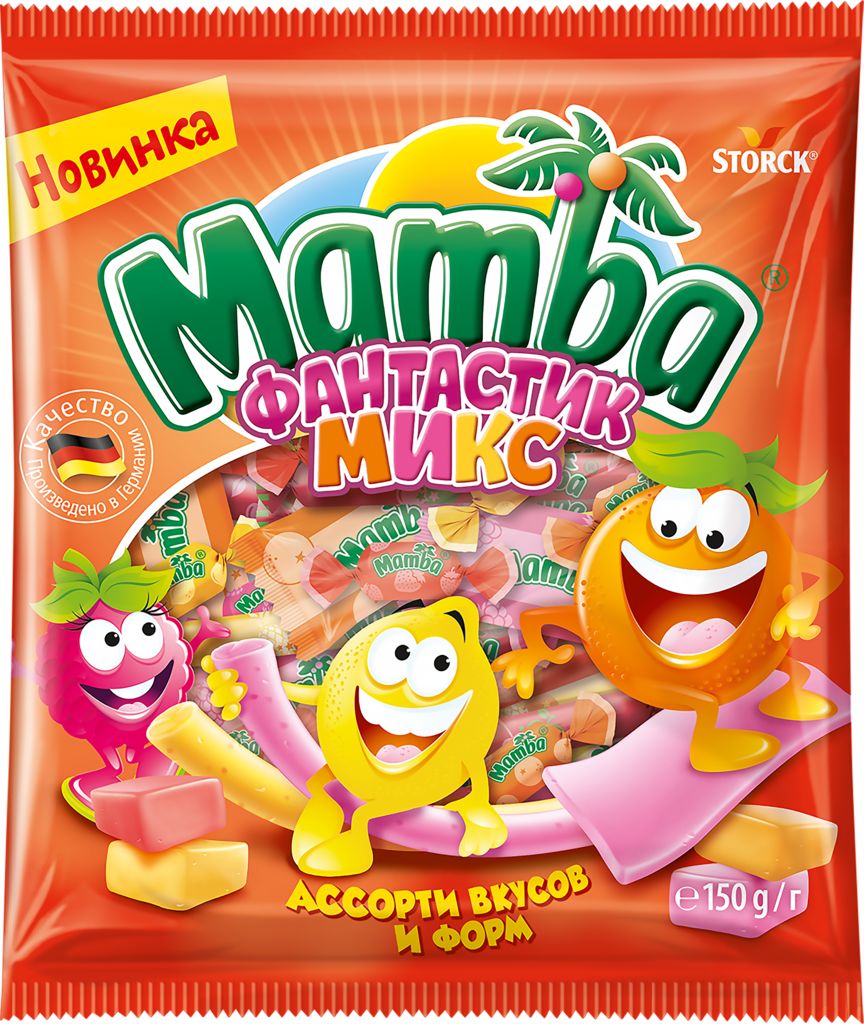 Конфеты жевательные MAMBA Фантастик микс, 150г