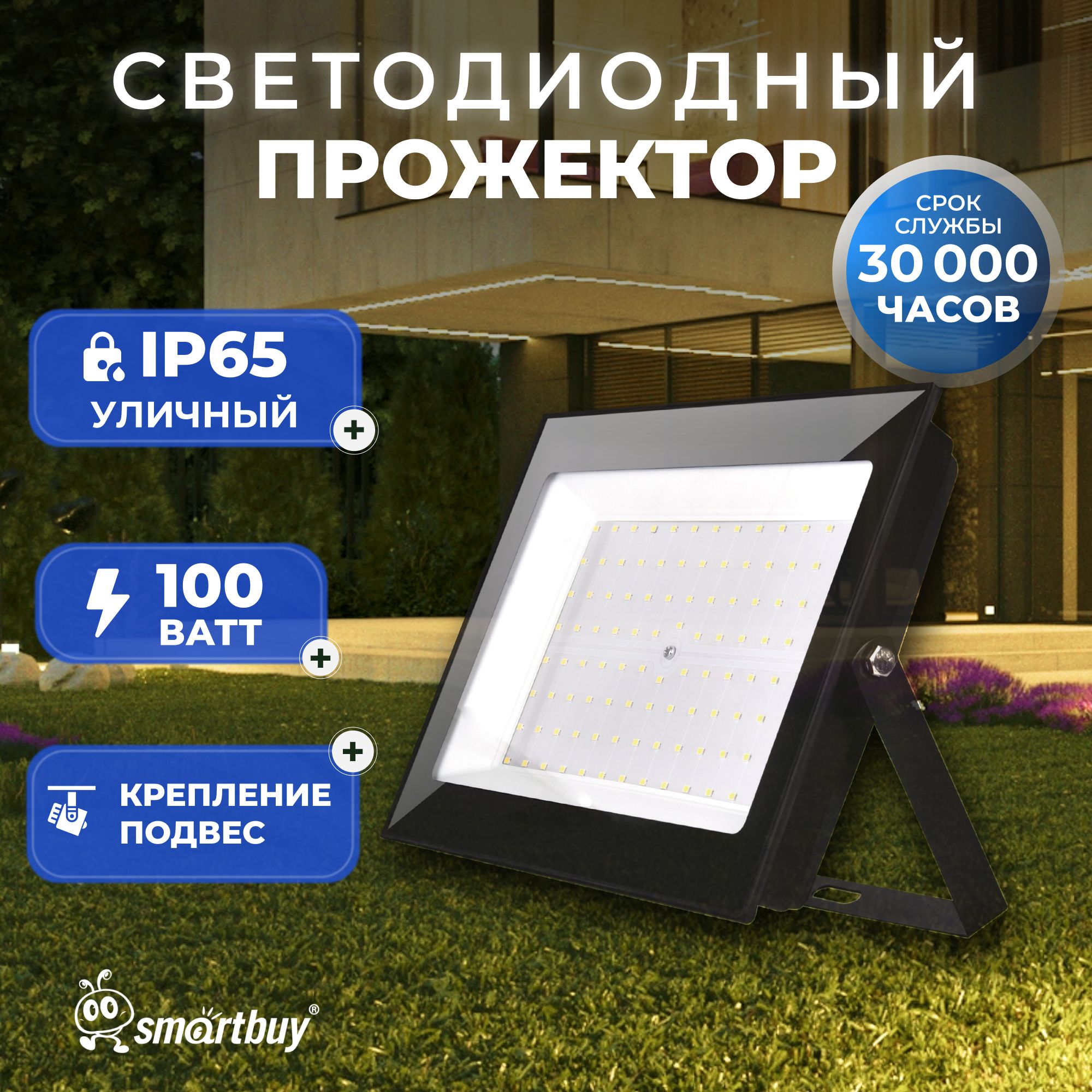 SmartBuy Прожектор 6500 К, 100 Вт