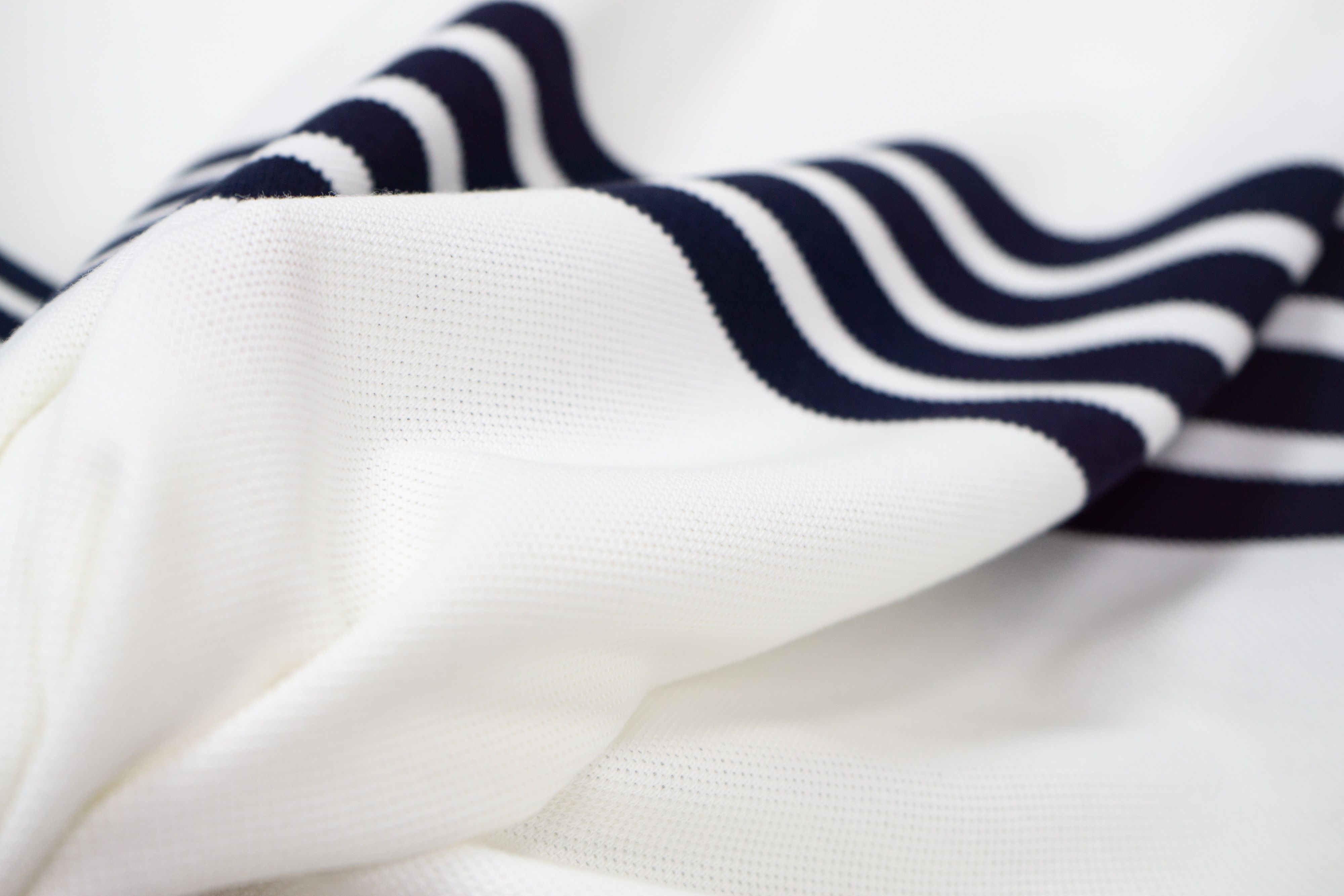 Ткань Трикотаж пике TFOR молочный плотный - купон 95 см