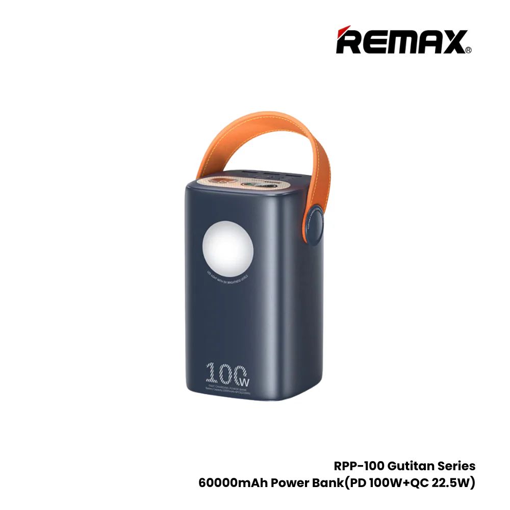 Повербанк(powerbank)RemaxRPP-100,60000mAh,100W,QC+PD,(LEDфонарь)