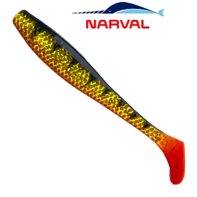 ПриманкасиликоноваяNarvalChoppyTail12cmцв.#019YellowPerch/Виброхвостдляджиганасудака,щуку/СиликонНарвалЧопиТейл