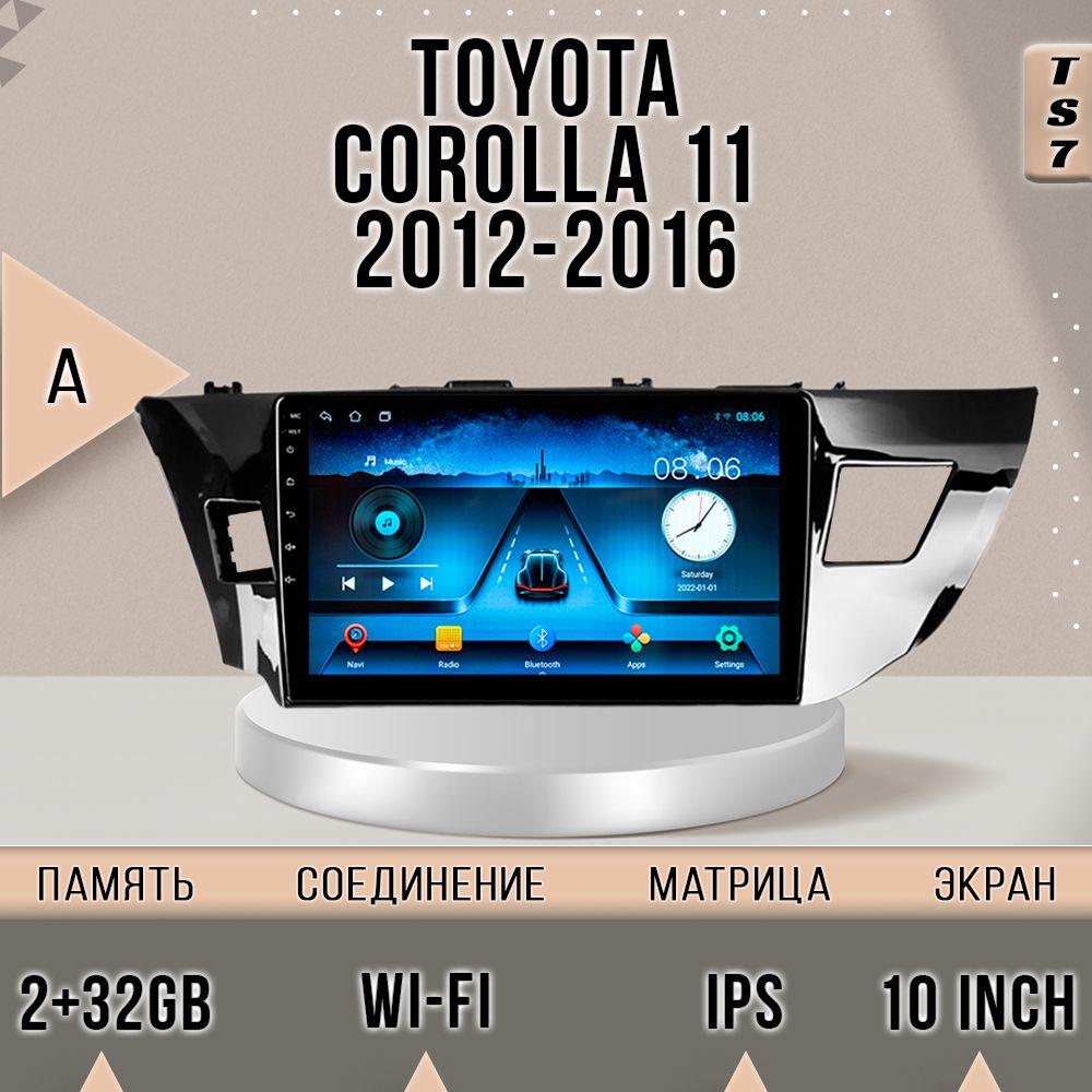 МагнитолаTS7/2+32GB/ToyotaCorolla11E170A/ТойотаКоролламагнитолаAndroid102dinголовноеустройствомультимедиа